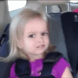 Her face says it all: wtf.
